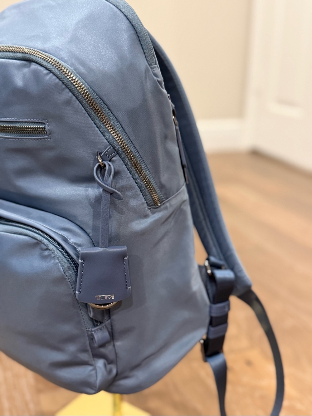 Tumi Light Blue Backpack with Front Pockets Fits 13” Laptop Muti Compartments - Picture 2 of 15